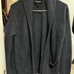 Bonobos Men's Donegal Shawl Collar Cardigan Sweater Blue Speckled